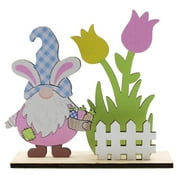 Steady Clothing Easter Centerpiece Table Decorations Spring Decor Decoration Farmhouse Hello Sign Wooden Tabletop Ornament Centerpiece for Home Office Farmhouse Easter Table Decoration