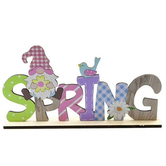 Steady Clothing Easter Centerpiece Table Decorations Spring Decor Decoration Farmhouse Hello Sign Wooden Tabletop Ornament Centerpiece for Home Office Farmhouse Easter Table Decoration