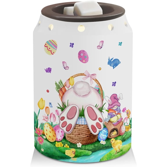 Easter Ceramic Wax Warmer With Bunny Egg Decor Electric Oil Melt Warmer For Home Kitchen Bathroom Spring Decorations Gifts
