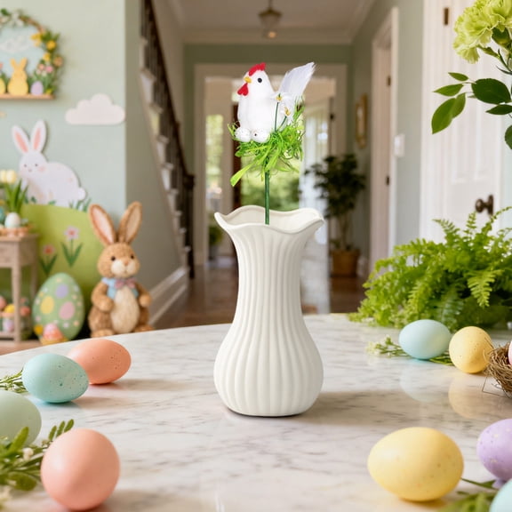 Easter Chick Branch Decoration - Cute Chicken Pick for Flower Arrangements and Holiday Party Decor Spring Accessory