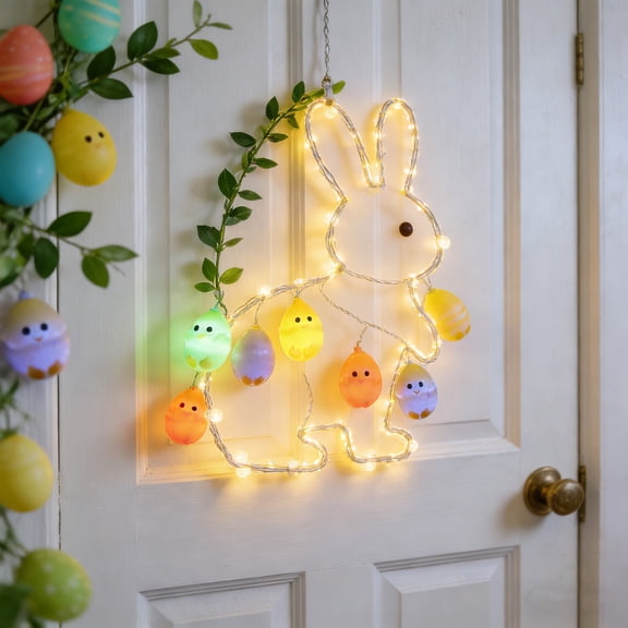 Easter Chick Egg-Shaped String Lights - Colorful LED String Lights for Indoor Outdoor Home Decor, Spring Holiday Light String for Party