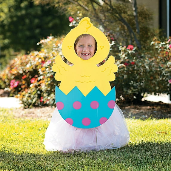 Easter Chick Face Yard Stake - Party Decor - 1 Piece