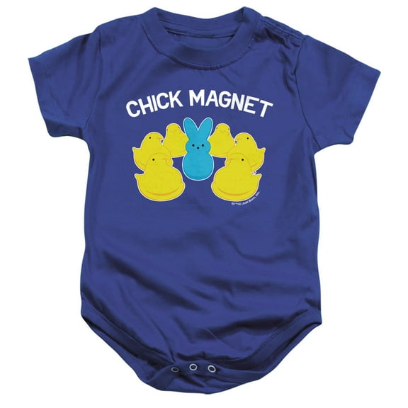 Easter Chick Magnet with Bunny Unisex Infant Snap Suit for Baby, Royal, Small