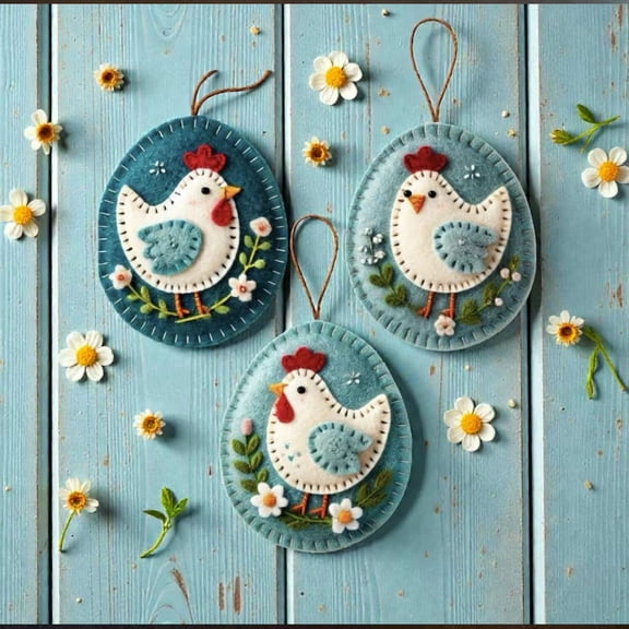 Easter Chick Sewing DIY Kit - Complete Felt Craft Set for Creating Adorable Handmade Easter Chicken, Finished Egg Figure,Perfect for Spring Decor and Handmade Gifts