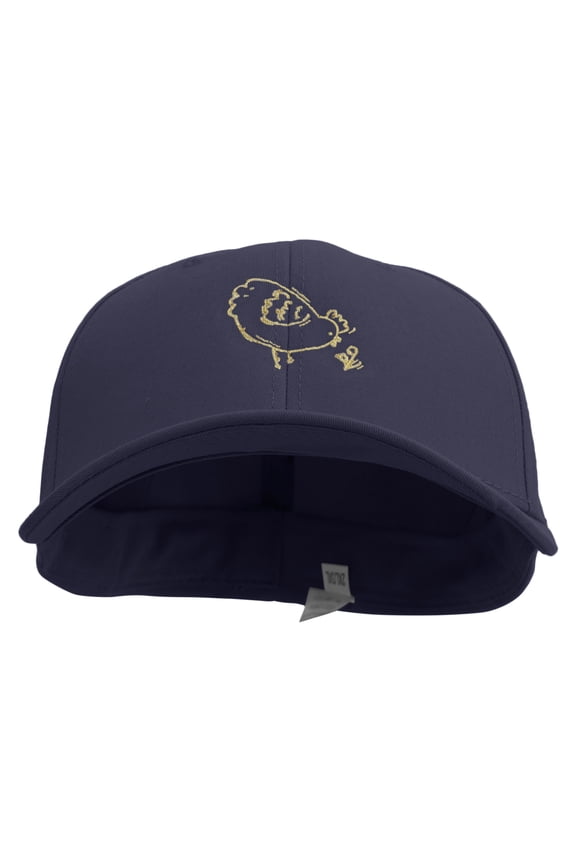 Easter Chicken Big Size Stretchable Deluxe Fitted Cap - Navy 2XL-3XL
