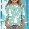 thumbnail image 1 of Easter Children's Seve Quarter Sleeve Printed T Shirt Top Comfortable Casual Shirt 12-13 Years Toddler Girl Easter Outfit 12-13 Years, 1 of 4