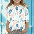 thumbnail image 1 of Easter Children's Seve Quarter Sleeve Printed T Shirt Top Comfortable Casual Shirt 8-9 Years Girls Easter Shirt Size 8-9 Years, 1 of 4