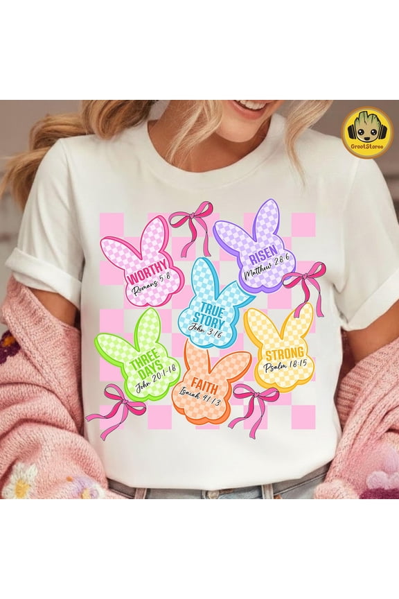Easter Christian Bunny T-shirt, Faith Bible Quote Design, A Lot Can Happen In Three Days T-shirt, He Is Risen Religious Shirt