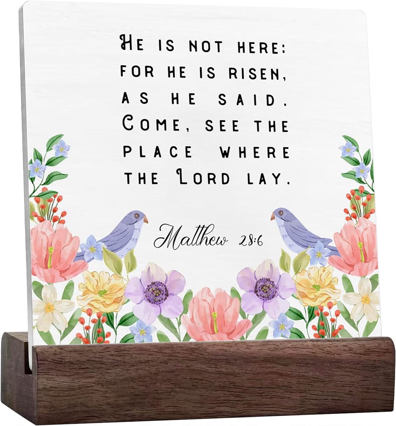Easter Christian Decorations Religious Gifts for Women Home Office Desk Decor He Is Risen