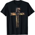 thumbnail image 1 of Easter Christian He Is Risen Sun Resurrection Men Women Kids T-Shirt, 1 of 3