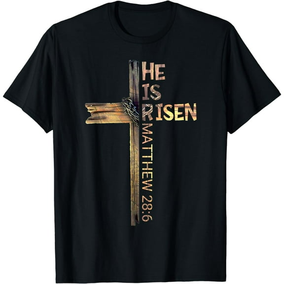 Easter Christian He Is Risen Sun Resurrection Men Women Kids T-Shirt