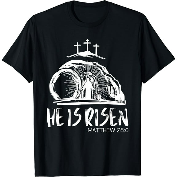 Easter Christian He Is Risen Sun Resurrection Men Women Kids T-Shirt