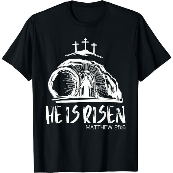 Easter Christian He Is Risen Sun Resurrection Men Women Kids T-Shirt