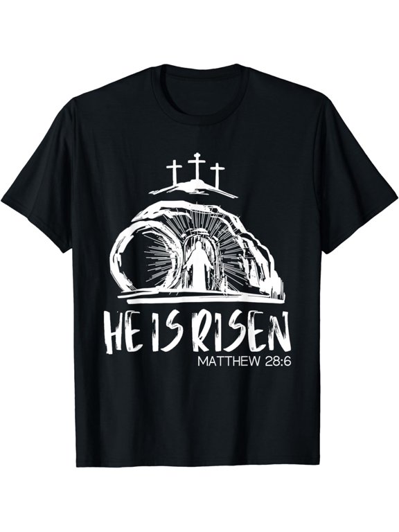 Easter Christian He Is Risen Sun Resurrection Men Women T-Shirt