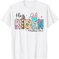 thumbnail image 1 of Easter Christian He Is Risen Sun Resurrection Men Women T-Shirt, 1 of 4