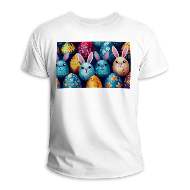 Easter Classic White 100 Cotton TShirt for Men Short Sleeve Casual