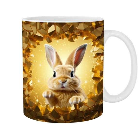 Easter Clearance 2024! CWCWFHZH 350Ml Easter Bunny Ceramic Coffee Mug Tea Cup Valentine's Day