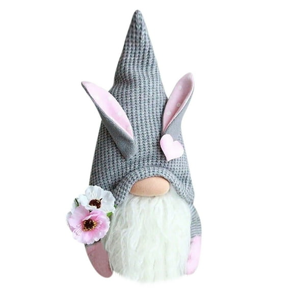 Easter Clearance 2024! CWCWFHZH Easter Decorations Cute Couple Standing Bunny Carrot Dwarf Faceless Doll Decoration Home Decorations