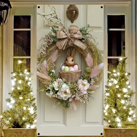 Easter Clearance 2026! Easter Flag Hanging Decorations for Outdoor Indoor Front Door Decoration Flag Banner Party Supplies 70x35in