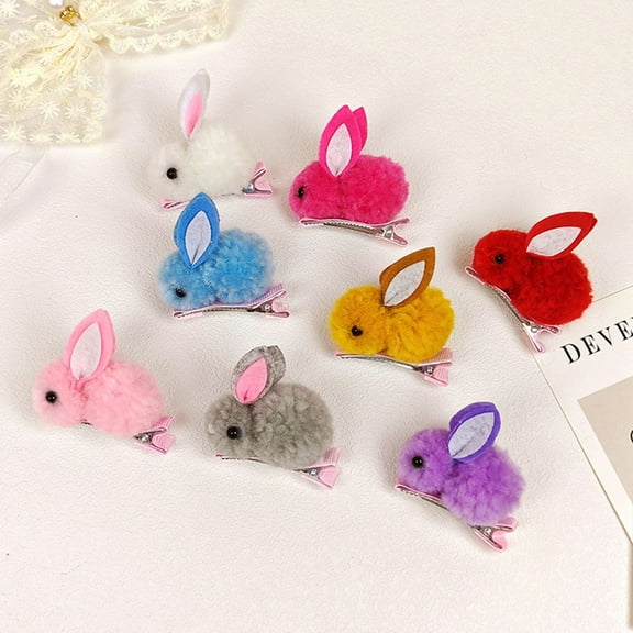 Easter Clips Decorations, Easter Decoration Stuffed Bunny Hair Clips For Girls Cute Hairpins Barrettes For Kids Teens Women Non Slip Hair Pins Hair Accessories For Baby Toddlers