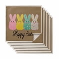 thumbnail image 1 of Easter Cloth Napkins, Colorful Bunny Spring Cartoon Cute Rabbits Brown Washable and Reusable Dinner Napkins Set of 8, Table Napkin for Kitchen Party Birthday Wedding Hotel Housewarming 20"x20", 1 of 9