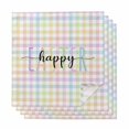 thumbnail image 1 of Easter Cloth Napkins, Colorful Checkered Plaid Spring Gingham Textured Washable and Reusable Dinner Napkins Set of 4, Table Napkin for Kitchen Party Birthday Wedding Hotel Housewarming 20"x20", 1 of 9