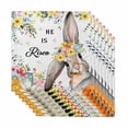 thumbnail image 1 of Easter Cloth Napkins, Easter Bunny Spring Watercolor He Is Risen Flowers Washable and Reusable Dinner Napkins Set of 8, Table Napkin for Kitchen Party Birthday Wedding Hotel Housewarming 20"x20", 1 of 9
