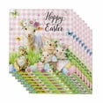 thumbnail image 1 of Easter Cloth Napkins, Rabbit Sheep Eggs Butterfly Flowers Pink Grid Washable and Reusable Dinner Napkins Set of 8, Table Napkin for Kitchen Party Birthday Wedding Hotel Housewarming 20"x20", 1 of 9