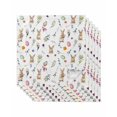 thumbnail image 1 of Easter Cloth Napkins Set of 6 Reusable Dinner Napkins, Spring Farmhouse Rabbits Eggs Leaves Flowers Cocktail Napkin Washable Table Napkins for Wedding/Holiday Party/Baby Shower 20"x20", 1 of 7