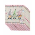 thumbnail image 1 of Easter Cloth Napkins Set of 8 Reusable Dinner Napkins, Country Gnomes Rabbit Colorful Eggs Flowers Treill Cocktail Napkin Washable Table Napkins for Wedding/Holiday Party/Baby Shower 20"x20", 1 of 7