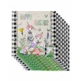 thumbnail image 1 of Easter Cloth Napkins Set of 8 Reusable Dinner Napkins, Country Rabbits Eggs Floral Leaves Butterfly Plaid Cocktail Napkin Washable Table Napkins for Wedding/Holiday Party/Baby Shower 20"x20", 1 of 7