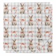 thumbnail image 1 of Easter Cloth Napkins, Spring Pink Bow Bunny Grey White Checkered Washable and Reusable Dinner Napkins Set of 2, Table Napkin for Kitchen Party Birthday Wedding Hotel Housewarming 20"x20", 1 of 9