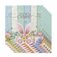 thumbnail image 1 of Easter Cloth Napkins, Spring Rabbit Ear Eggs Floral Butterfly Wooden Washable and Reusable Dinner Napkins Set of 6, Table Napkin for Kitchen Party Birthday Wedding Hotel Housewarming 20"x20", 1 of 9