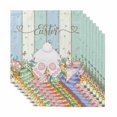 thumbnail image 1 of Easter Cloth Napkins, Spring Rabbit Ears Foot Flowers Eggs Green Wooden Washable and Reusable Dinner Napkins Set of 8, Table Napkin for Kitchen Party Birthday Wedding Hotel Housewarming 20"x20", 1 of 9