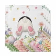 thumbnail image 1 of Easter Cloth Napkins, Spring Rabbit Feet Eggs Botanical Blooms Flowers Washable and Reusable Dinner Napkins Set of 4, Table Napkin for Kitchen Party Birthday Wedding Hotel Housewarming 20"x20", 1 of 9