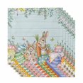 thumbnail image 1 of Easter Cloth Napkins, Spring Rabbit Tail Eggs Eucalyptus Leaves Wood Washable and Reusable Dinner Napkins Set of 6, Table Napkin for Kitchen Party Birthday Wedding Hotel Housewarming 20"x20", 1 of 9