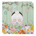 thumbnail image 1 of Easter Cloth Napkins, Spring Watercolor Bunny Eggs Wooden Grain Green Washable and Reusable Dinner Napkins Set of 2, Table Napkin for Kitchen Party Birthday Wedding Hotel Housewarming 20"x20", 1 of 9