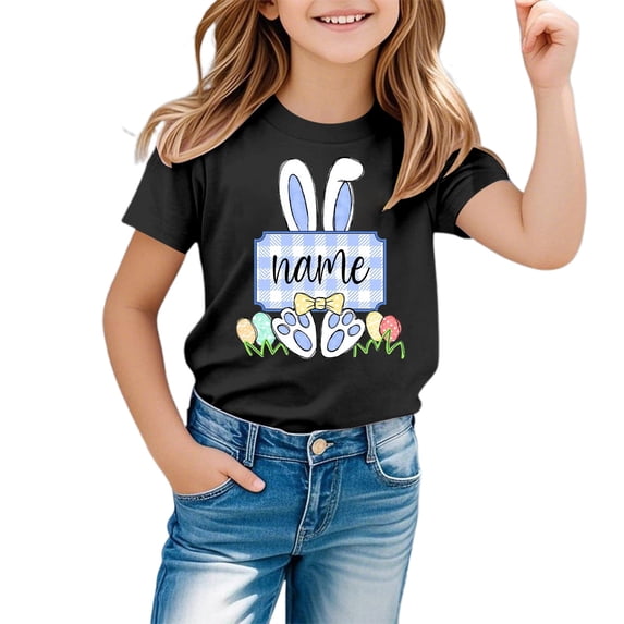Easter Clothes for Kids Vintage Breathable Blue Eggs Tractor Easter Story Tshirt Boys Funny Short Sleeve T-Shirt Clothes Girls Tees Outfit