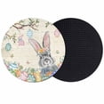 thumbnail image 1 of Easter Coasters Set of 2, Absorbent Coasters for Drinks, Spring Grey Bunny Colorful Eggs Tree Butterfly Coaster for Desk Coffee Table Protection, Home Decor House Warming Gifts 4", 1 of 8
