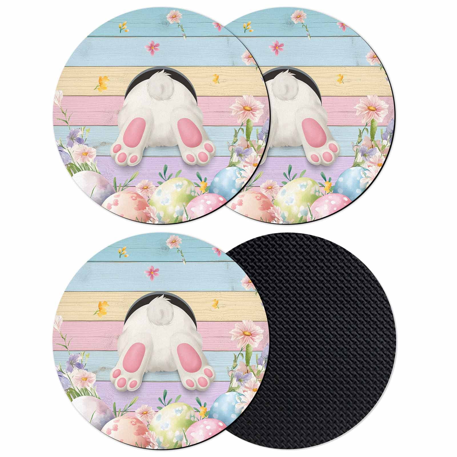 Easter Coasters Set of 4, Absorbent Coasters for Drinks, Colorful ...