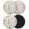 thumbnail image 1 of Easter Coasters Set of 4, Absorbent Coasters for Drinks, Farmhouse Bunny Colorful Eggs Flowers Plants Coaster for Desk Coffee Table Protection, Home Decor House Warming Gifts 4", 1 of 8