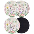 thumbnail image 1 of Easter Coasters Set of 4, Absorbent Coasters for Drinks, Spring Bunny Botanical Flowers Herbs Eggs Plaid Coaster for Desk Coffee Table Protection, Home Decor House Warming Gifts 4", 1 of 8