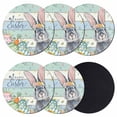 thumbnail image 1 of Easter Coasters Set of 6, Absorbent Coasters for Drinks, Spring Bunny Easter Eggs Floral Beige Green Wood Coaster for Desk Coffee Table Protection, Home Decor House Warming Gifts 4", 1 of 8