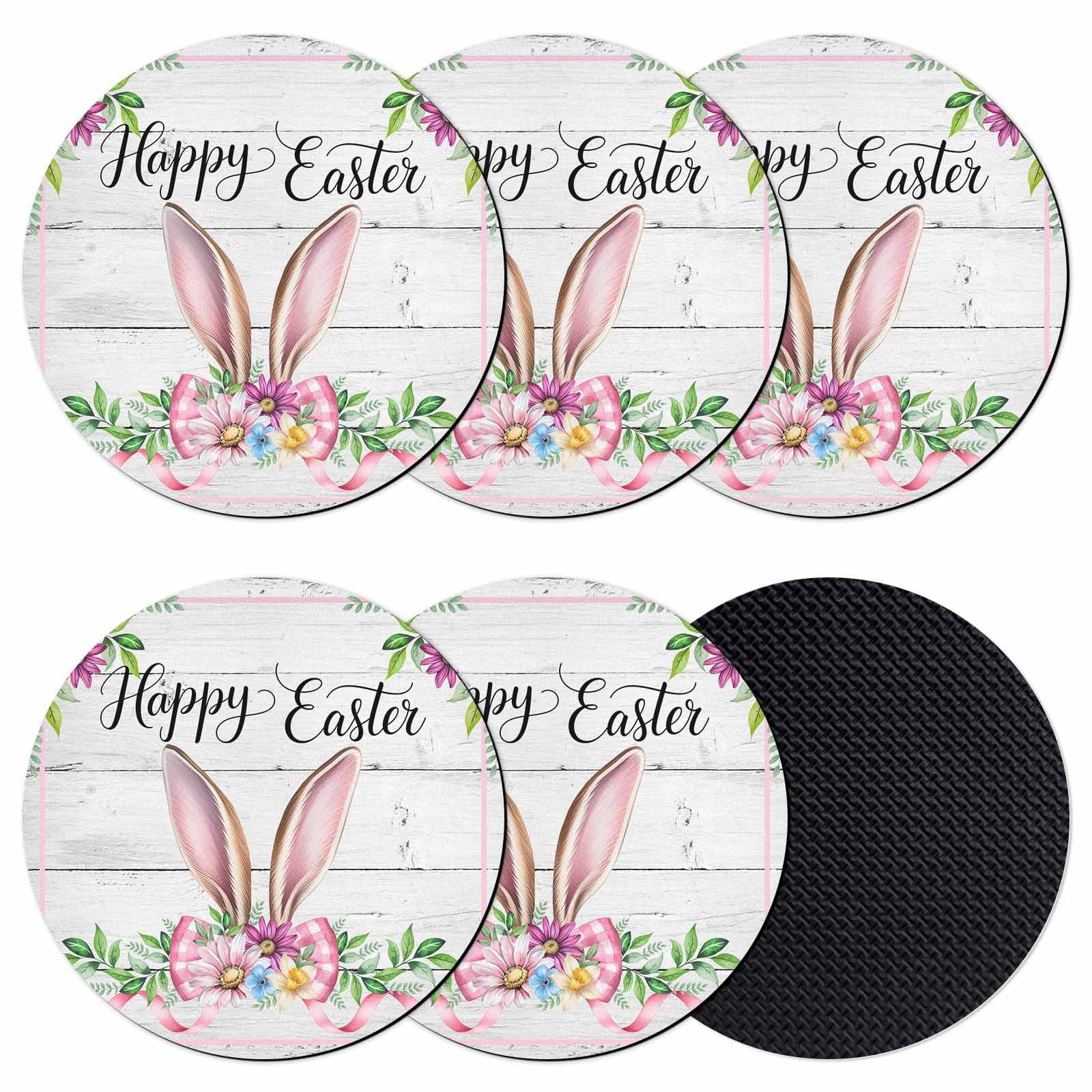 Easter Coasters Set of 6, Absorbent Coasters for Drinks, Spring ...