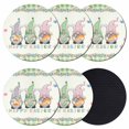 thumbnail image 1 of Easter Coasters Set of 6, Absorbent Coasters for Drinks, Spring Gnomes Floral Bunny Eggs Green Lattice Coaster for Desk Coffee Table Protection, Home Decor House Warming Gifts 4", 1 of 8