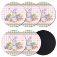 thumbnail image 1 of Easter Coasters Set of 6, Absorbent Coasters for Drinks, Spring Watercolor Easter Eggs Bunny Pink Green Plaid Coaster for Desk Coffee Table Protection, Home Decor House Warming Gifts 4", 1 of 8
