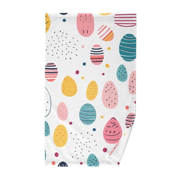 Easter Colorful Eggs Cotton Face Towels Soft Hand Towel Absorbent Bathroom Towel for Kitchen Hotel Decoration