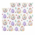 thumbnail image 1 of Easter Colorful Eggs Kitchen Dish Towels for Drying Dishes Set of 2, Spring Flowers Leaves Country Plants Waffle Weave Microfiber Hand Tea Bathroom Towels Quick Dry & Absorbent Towel 12x12, 1 of 7