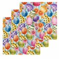 thumbnail image 1 of Easter Colorful Eggs Kitchen Dish Towels for Drying Dishes Set of 3, Spring Floral Polka Dot Blue Striped Waffle Weave Microfiber Hand Tea Bathroom Towels Quick Dry & Absorbent Towel 12x12, 1 of 7