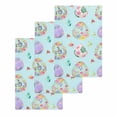 thumbnail image 1 of Easter Colorful Eggs Kitchen Dish Towels for Drying Dishes Set of 3, Spring Flowers Leaves Country Plants Blue Waffle Weave Microfiber Hand Tea Bathroom Towels Quick Dry & Absorbent Towel 15.7x23.6, 1 of 7